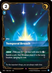 Temporal Breach - Vendetta (VEN) #066/166 - Rare Riftbound Trading Card