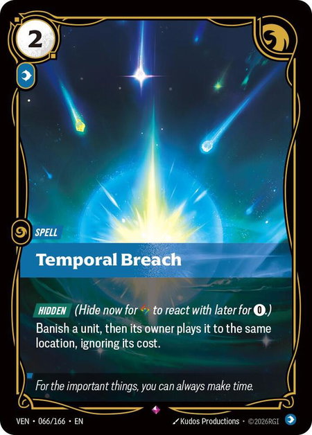 Temporal Breach - Vendetta Riftbound trading card