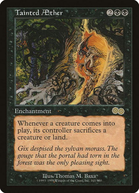 Tainted Aether - Urza's Saga Magic: The Gathering trading card
