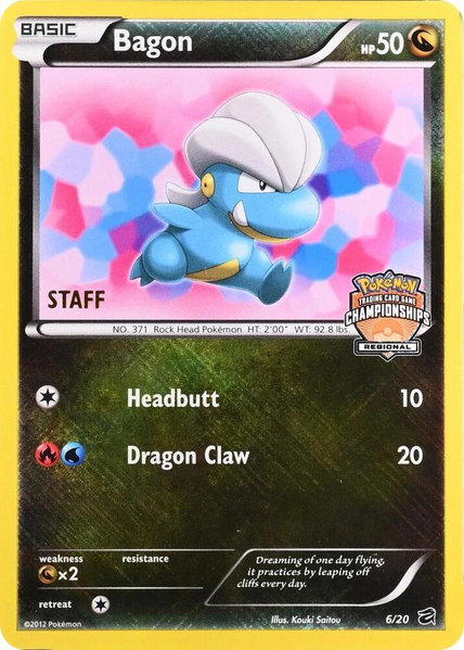 Bagon - 6/20 (Regional Championships) [Staff] - League & Championship Cards Pokémon trading card