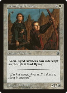 Keen-Eyed Archers - Portal (POR) #19 - Common Magic: The Gathering Trading Card