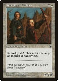Keen-Eyed Archers - Portal (POR) #19 - Common Magic: The Gathering Trading Card