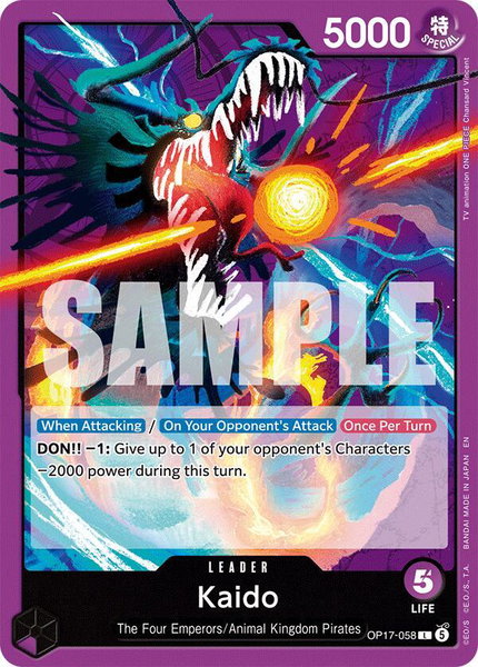 Kaido (058) trading card from The World's Strongest Warriors Kaido (058) - The World's Strongest Warriors One Piece trading card
