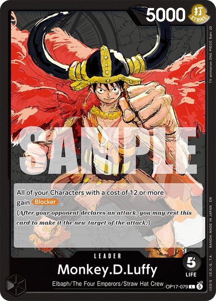 Monkey.D.Luffy (079) trading card from The World's Strongest Warriors Monkey.D.Luffy (079) - The World's Strongest Warriors One Piece trading card