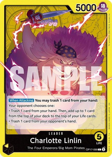 Charlotte Linlin (099) trading card from The World's Strongest Warriors Charlotte Linlin (099) - The World's Strongest Warriors One Piece trading card