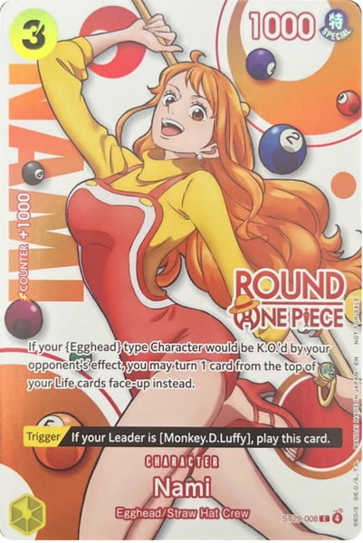 Nami (Round 1 Promo) trading card from One Piece Promotion Cards Nami (Round 1 Promo) - One Piece Promotion Cards One Piece trading card