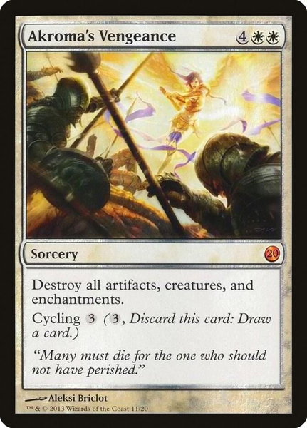 Akroma's Vengeance trading card from From the Vault: Twenty Akroma's Vengeance - From the Vault: Twenty Magic: The Gathering trading card
