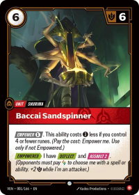 Baccai Sandspinner - Vendetta (VEN) #001/166 - Common Riftbound Trading Card