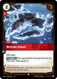 Brittle Steel - Vendetta (VEN) #003/166 - Common Riftbound Trading Card