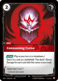 Consuming Curse - Vendetta (VEN) #010/166 - Uncommon Riftbound Trading Card