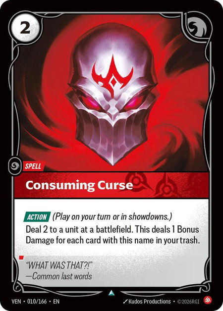 Consuming Curse - Vendetta Riftbound trading card