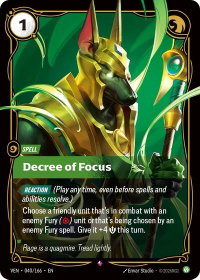Decree of Focus - Vendetta (VEN) #040/166 - Rare Riftbound Trading Card