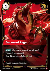 Decree of Rage - Vendetta (VEN) #015/166 - Rare Riftbound Trading Card