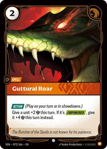Guttural Roar - Vendetta (VEN) #072/166 - Common Riftbound Trading Card