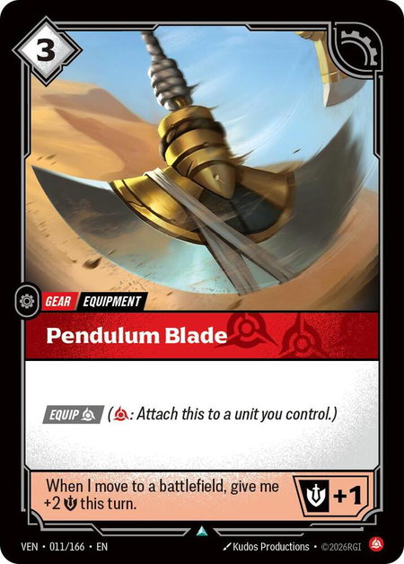 Pendulum Blade - Vendetta Riftbound trading card