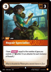Repair Specialist - Vendetta (VEN) #076/166 - Common Riftbound Trading Card