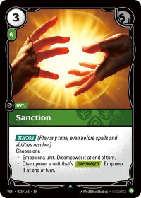 Sanction - Vendetta (VEN) #035/166 - Uncommon Riftbound Trading Card