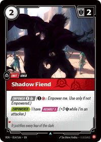 Shadow Fiend - Vendetta (VEN) #014/166 - Uncommon Riftbound Trading Card