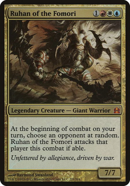 Ruhan of the Fomori (Commander) - Oversize Cards Magic: The Gathering trading card
