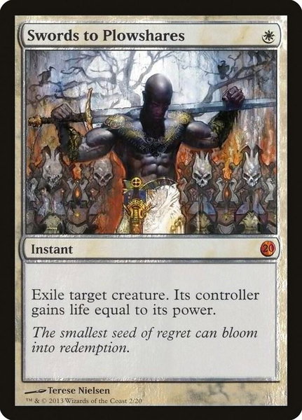 Swords to Plowshares trading card from From the Vault: Twenty Swords to Plowshares - From the Vault: Twenty Magic: The Gathering trading card