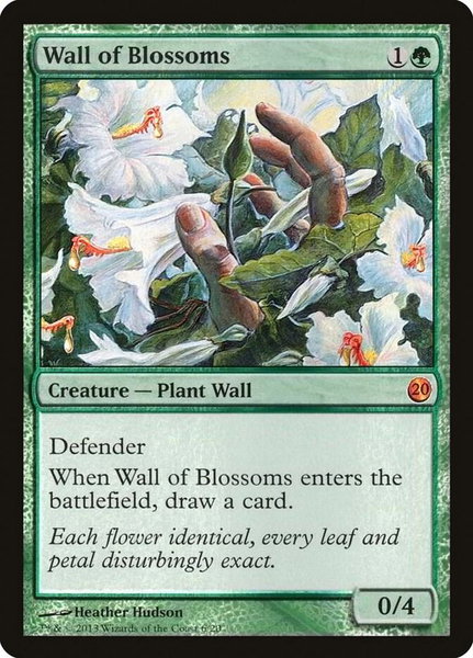 Wall of Blossoms trading card from From the Vault: Twenty Wall of Blossoms - From the Vault: Twenty Magic: The Gathering trading card