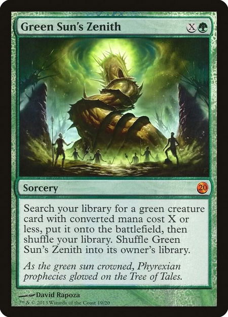 Green Sun's Zenith - From the Vault: Twenty Magic: The Gathering trading card