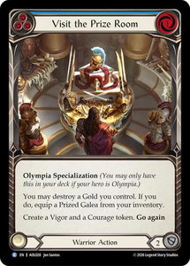 Visit the Prize Room - Armory Deck: Olympia (AOL) #AOL028 - Rare Flesh and Blood Trading Card