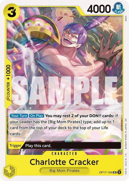 Charlotte Cracker - The World's Strongest Warriors One Piece trading card