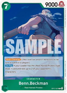 Benn.Beckman - The World's Strongest Warriors (OP17) #OP17-027 - Rare One Piece Trading Card
