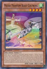 Mecha Phantom Beast Coltwing trading card from Judgment of the Light Mecha Phantom Beast Coltwing - Judgment of the Light YuGiOh trading card