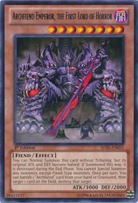Archfiend Emperor, the First Lord of Horror trading card from Judgment of the Light Archfiend Emperor, the First Lord of Horror - Judgment of the Light YuGiOh trading card