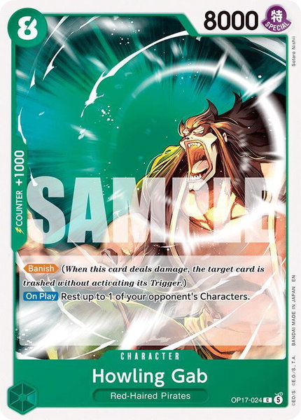 Howling Gab - The World's Strongest Warriors One Piece trading card