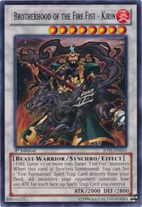 Brotherhood of the Fire Fist - Kirin - Judgment of the Light YuGiOh trading card
