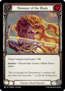 Shimmer of the Blade - Mastery Pack Warrior (MPW) #MPW051 - Rare Flesh and Blood Trading Card