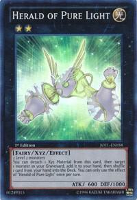 Herald of Pure Light trading card from Judgment of the Light Herald of Pure Light - Judgment of the Light YuGiOh trading card