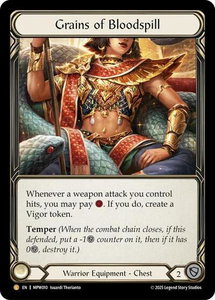 Grains of Bloodspill - Mastery Pack Warrior (MPW) #MPW010 - Legendary Flesh and Blood Trading Card