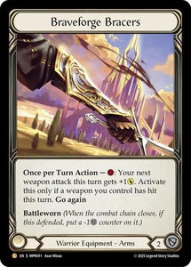 Braveforge Bracers - Mastery Pack Warrior (MPW) #MPW011 - Legendary Flesh and Blood Trading Card