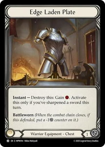 Edge Laden Plate - Mastery Pack Warrior (MPW) #MPW014 - Common Flesh and Blood Trading Card