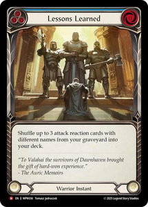 Lessons Learned (Blue) - Mastery Pack Warrior (MPW) #MPW036 - Majestic Flesh and Blood Trading Card
