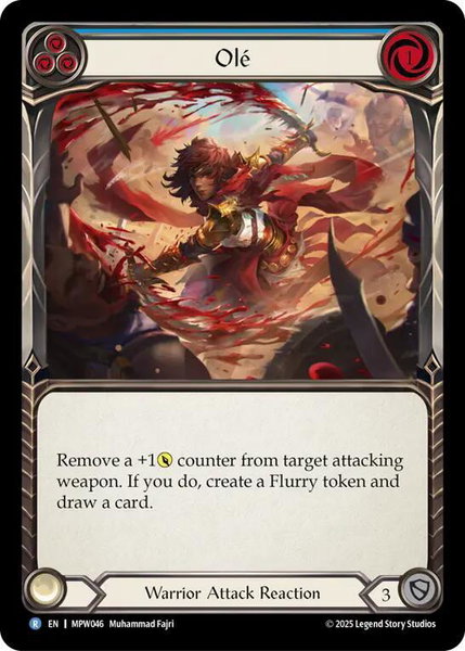 Ole (Blue) trading card from Mastery Pack Warrior Ole (Blue) - Mastery Pack Warrior Flesh and Blood trading card