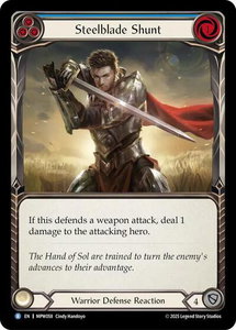 Steelblade Shunt (Blue) - Mastery Pack Warrior (MPW) #MPW058 - Rare Flesh and Blood Trading Card
