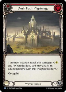 Dusk Path Pilgrimage (Red) - Mastery Pack Warrior (MPW) #MPW065 - Rare Flesh and Blood Trading Card
