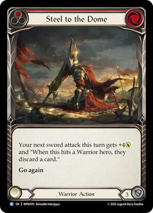 Steel to the Dome (Red) - Mastery Pack Warrior (MPW) #MPW070 - Rare Flesh and Blood Trading Card