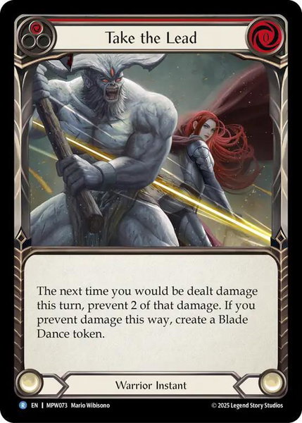 Take the Lead (Red) - Mastery Pack Warrior Flesh and Blood trading card