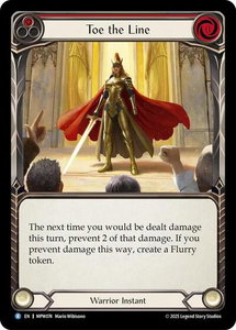 Toe the Line (Red) - Mastery Pack Warrior (MPW) #MPW074 - Rare Flesh and Blood Trading Card
