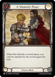 A Moment's Peace (Blue) - Mastery Pack Warrior (MPW) #MPW075 - Rare Flesh and Blood Trading Card
