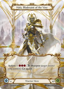 Hala, Bladesaint of the Vow (Marvel) - Mastery Pack Warrior (MPW) #MPW003 - Marvel Flesh and Blood Trading Card