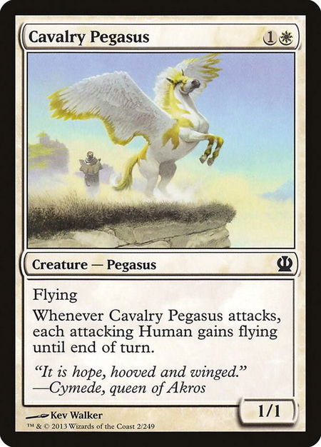 Cavalry Pegasus trading card from Theros Cavalry Pegasus - Theros Magic: The Gathering trading card