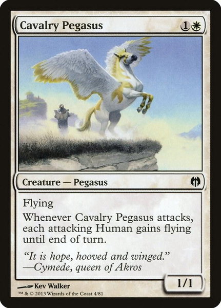 Cavalry Pegasus trading card from Duel Decks: Heroes vs. Monsters Cavalry Pegasus - Duel Decks: Heroes vs. Monsters Magic: The Gathering trading card