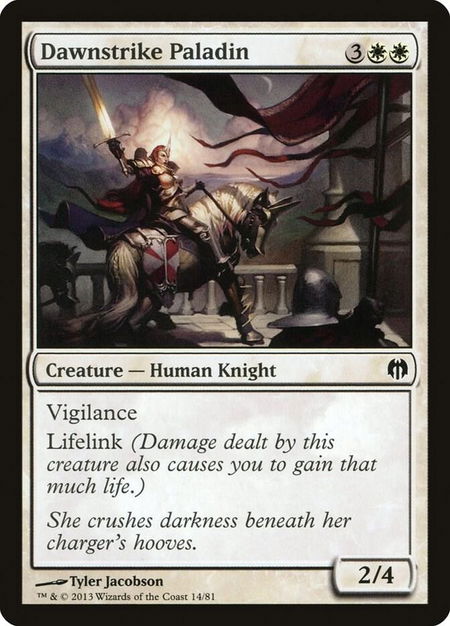 Dawnstrike Paladin - Duel Decks: Heroes vs. Monsters Magic: The Gathering trading card